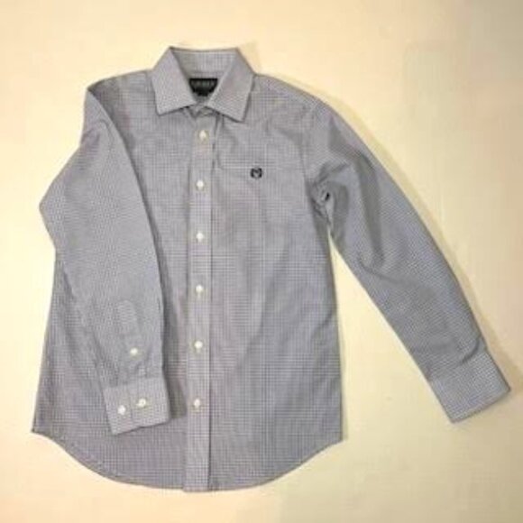 Lauren Ralph Lauren Youth Boys Size 12 Long Sleeve Button Down Blue Plaid Preppy - Picture 4 of 7